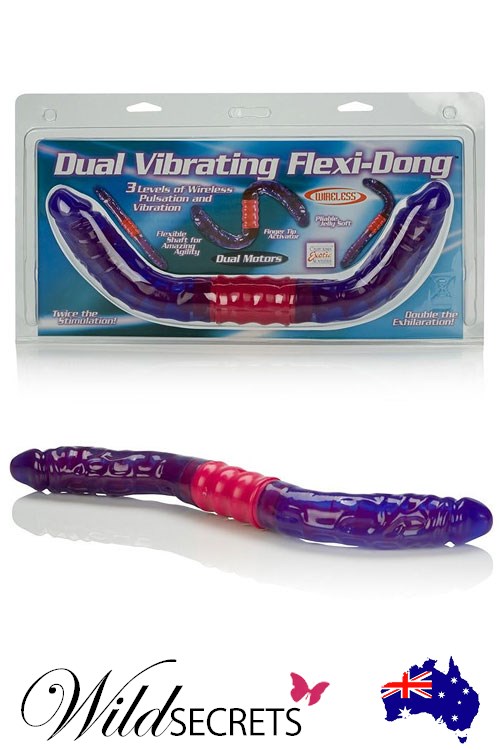 New California Exotic Dual Vibrating Inch Flexi Dong Dildo Dong