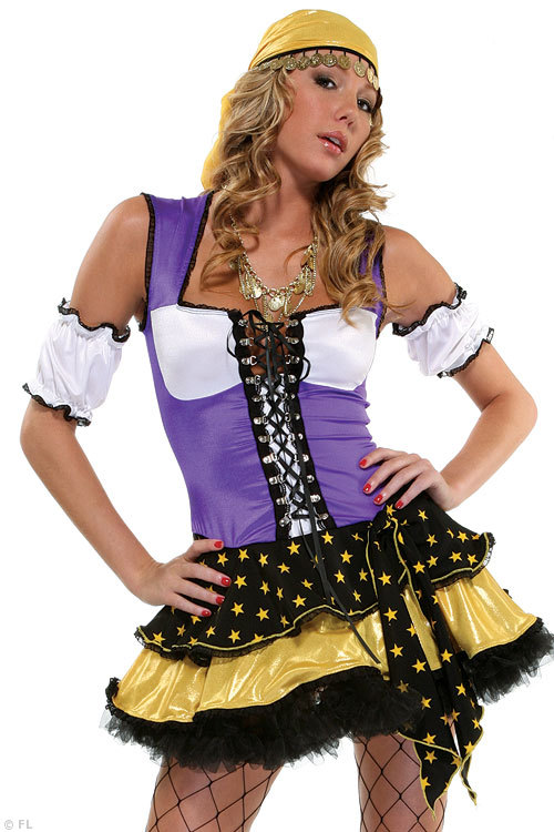 Forplay Lingerie 4 Pce Gypsy Fortune Teller Costume Wicked Lingerie 