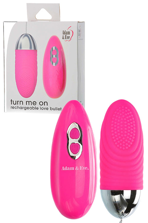 Adam and Eve 3.5&quot; Remote Controlled Textured Silicone Bullet Vibrator