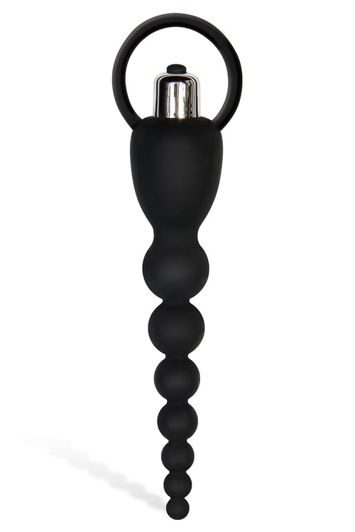 Adam and Eve Vibrating 7.75&quot; Silicone Anal Beads