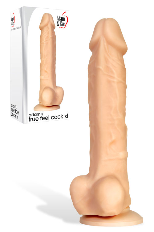 XL 10" True Feel Dildo with Suction Cup Base