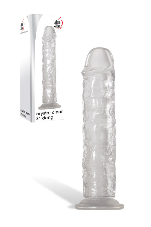 Adam and Eve 8.5" Crystal Clear Dong with Suction Cup Base