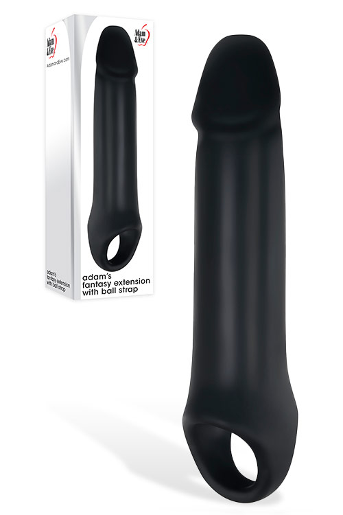 9" Fantasy Penis Extension Sleeve with Ball Strap