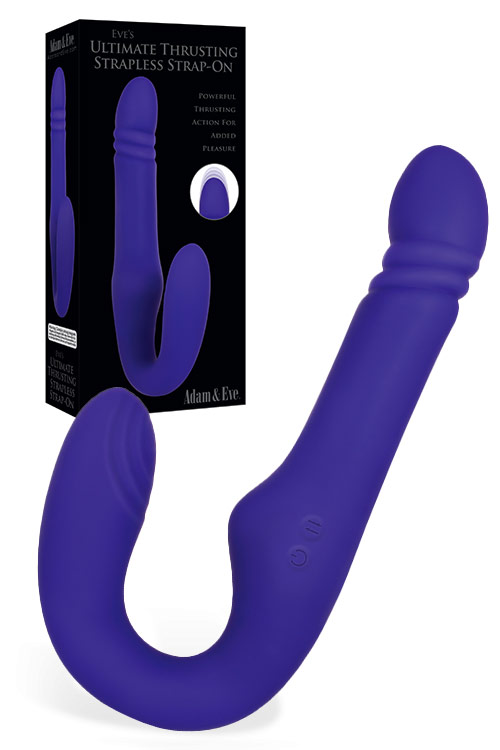 9.75" Ultimate Thrusting & Vibrating Strapless Strap-On