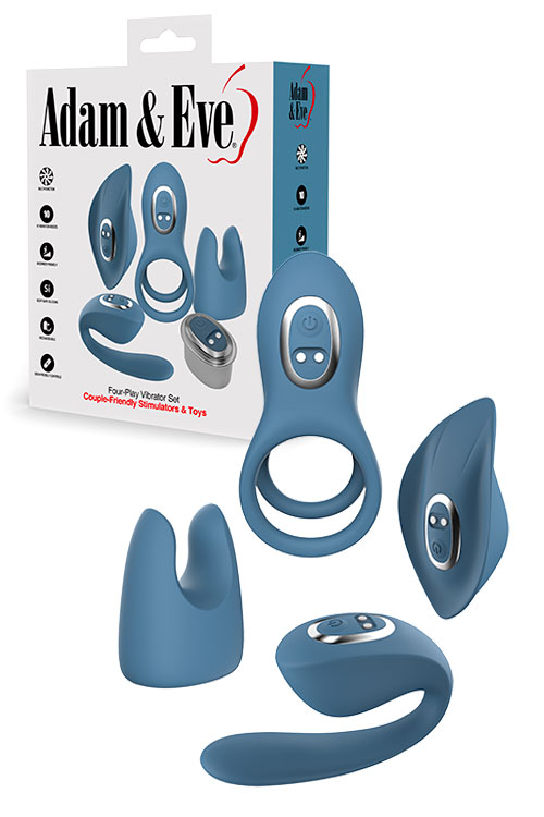 Adam and Eve Four Play Couples Vibrator Set