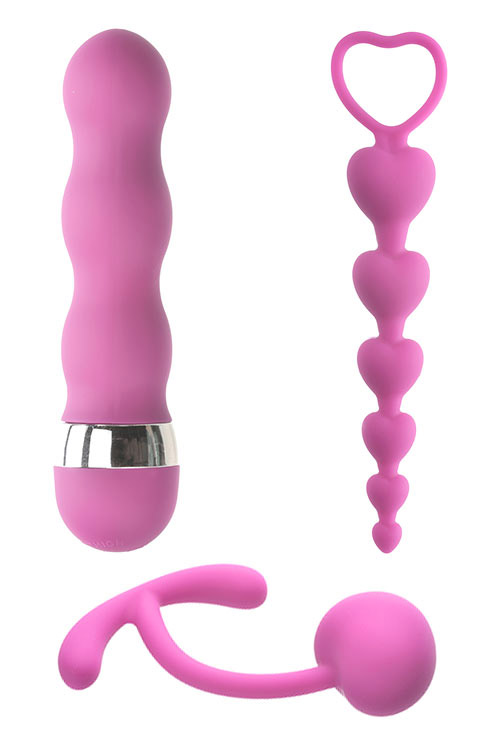 Adam and Eve Waves Of Pleasure 3 Piece Beginner's Toy Kit