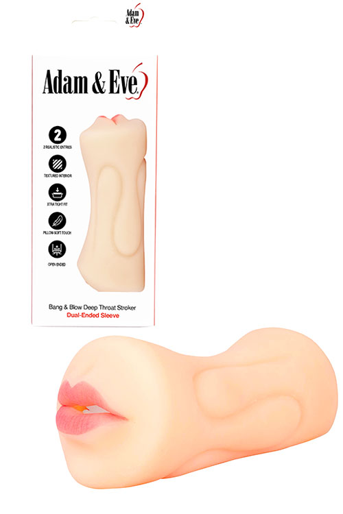 Adam and Eve Bang & Blow 7.5&quot; Deep Throat Double Ended Stroker