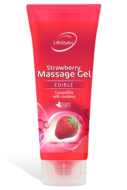 Strawberry Flavoured Massage Gel & Lubricant (200g)