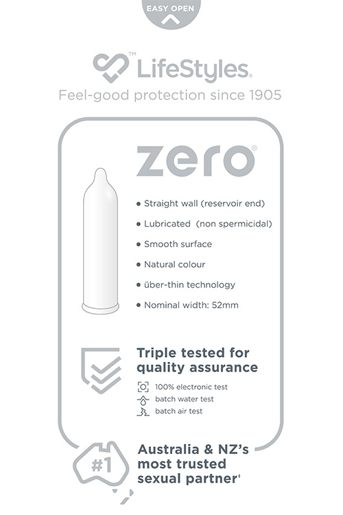 Lifestyles Zero 10 Pack Uber Thin Latex Condoms