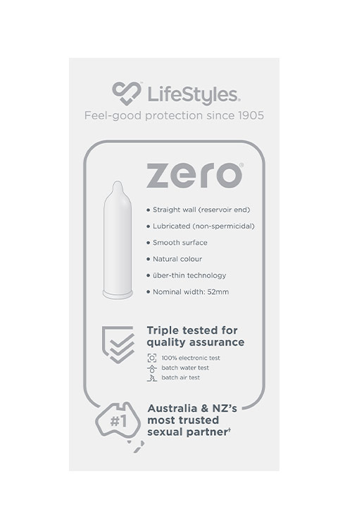 Lifestyles Zero 20 Pack Uber Thin Latex Condoms