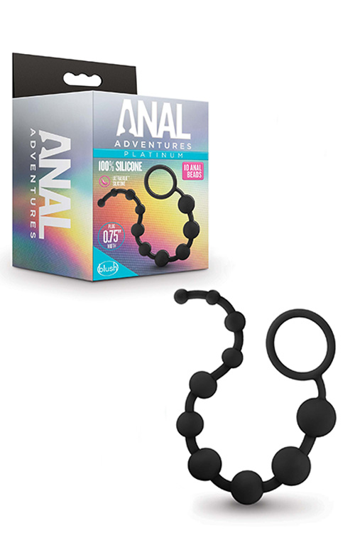 Blush Anal Adventures 12.5&quot; String of 10 Silicone Anal Beads