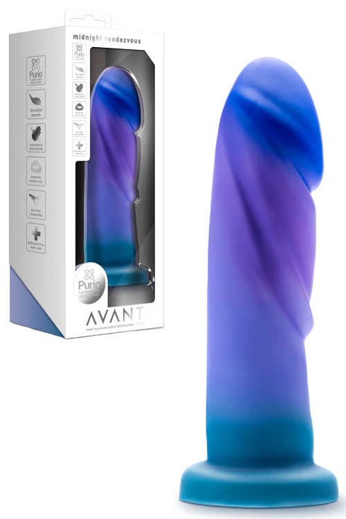 Blush Midnight Rendezvous 7.5&quot; Hand Sculpted Silicone Dildo with Suction Cup Base