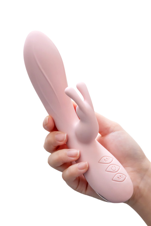 Blush Morgan 9.25&quot; Silicone Rabbit Vibrator