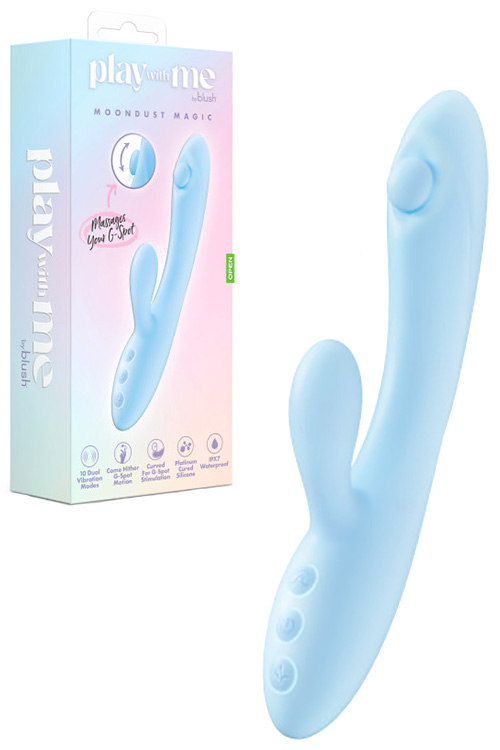 Moondust Magic 8" Flexing Silicone Rabbit Vibrator