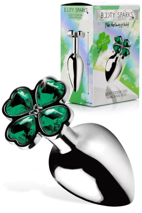 Booty Sparks Lucky Clover 2.6&quot; Metal Butt Plug