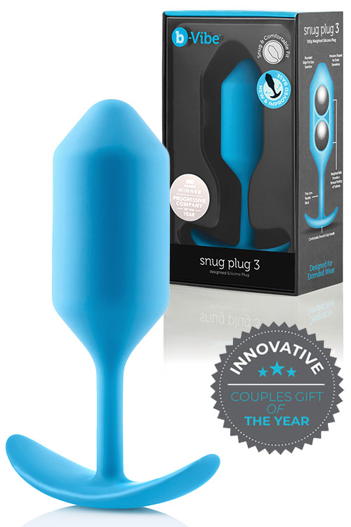 B-Vibe Weighted Silicone 4.7&quot; Snug Butt Plug 3 (180g)
