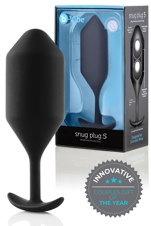 B-Vibe Weighted Silicone 6.3&quot; Snug Butt Plug 5 (350g)