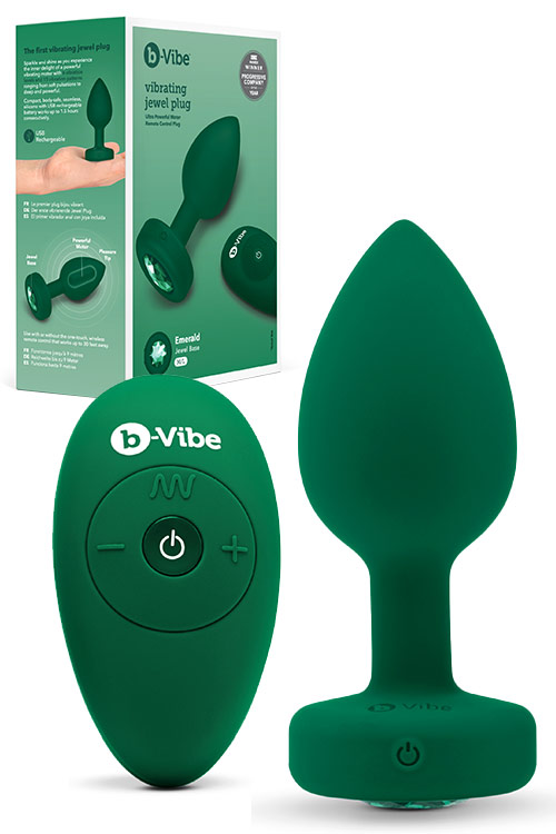 Vibrating Jewel Butt Plug - Medium/Large