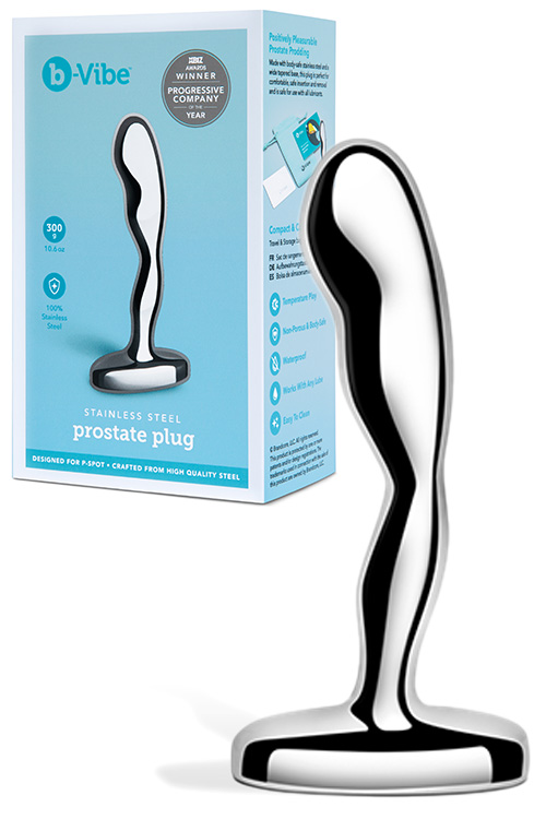 B-Vibe 4.5&quot; Stainless Steel Prostate Plug