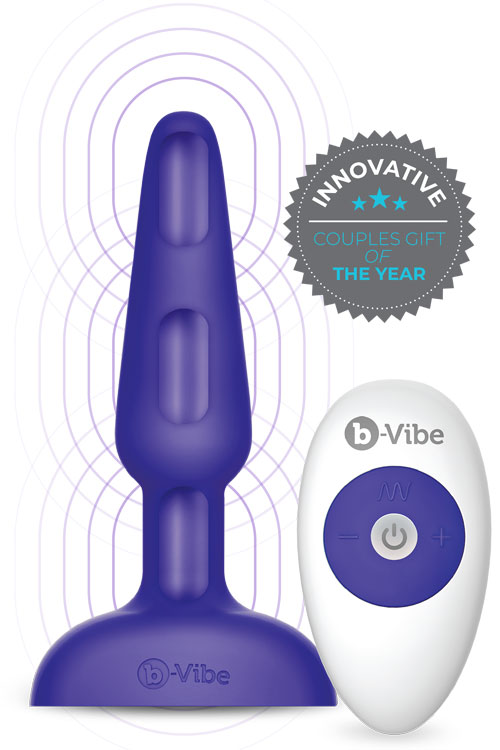 B-Vibe 3 Motor Vibrating 5.3&quot; Butt Plug with Remote