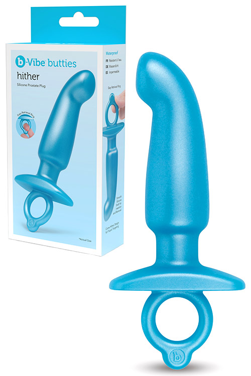 B-Vibe Hither Plug 5.6&quot; Silicone Prostate Massager