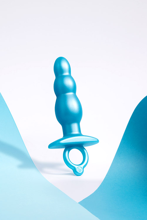 B-Vibe Bounce 4.4&quot; Beaded Silicone Butt Plug