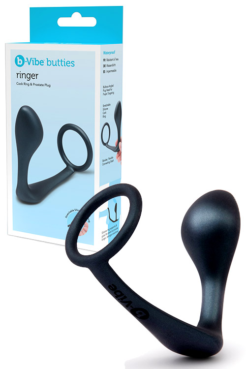 B-Vibe Ringer 4.1&quot; Cock Ring & Prostate Plug