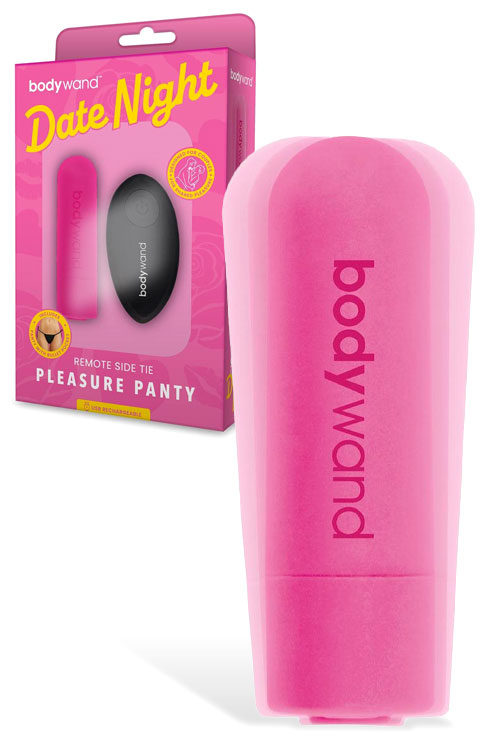 Bodywand Date Night Pleasure Panty - 4.87&quot; Bullet Vibrator with Remote Control & Side Tie Panty