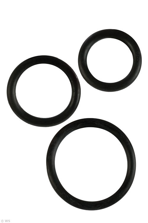 Black Rubber Ring (3 pc Set)