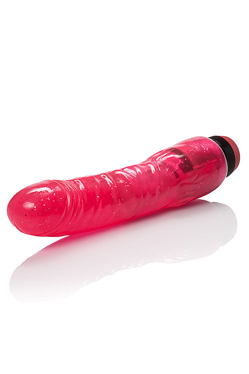 California Exotic 8.25&quot; Curved Vibrating Jelly Dong