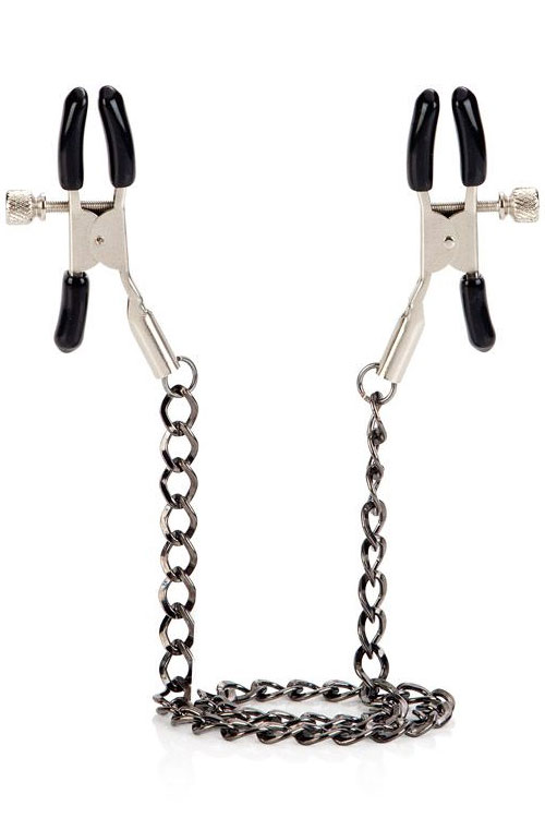 California Exotic Adjustable Metal Nipple Clamps & Connecting Chain