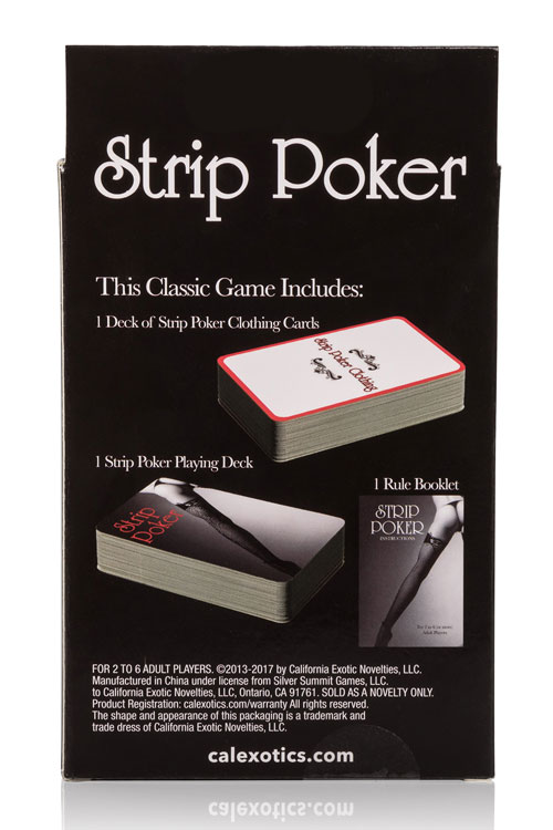 California Exotic Strip Poker Card Game