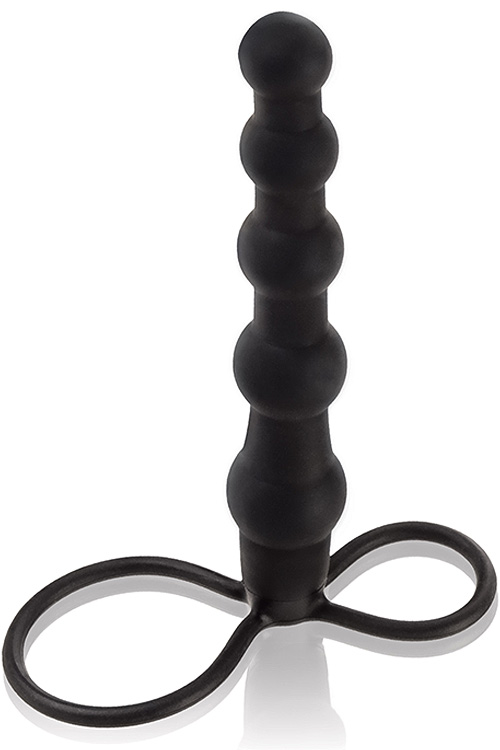 California Exotic 5.75 Double Cock Ring with Beaded Probe
