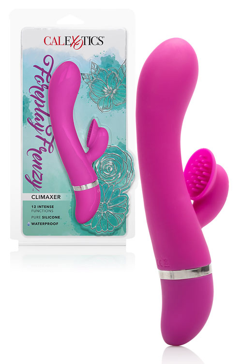7.5" Rabbit Vibrator with Tickling Clitoral Scoop