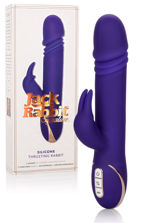 California Exotic Ultra-Powerful Rechargeable Thrusting 9&quot; Jack Rabbit Vibrator