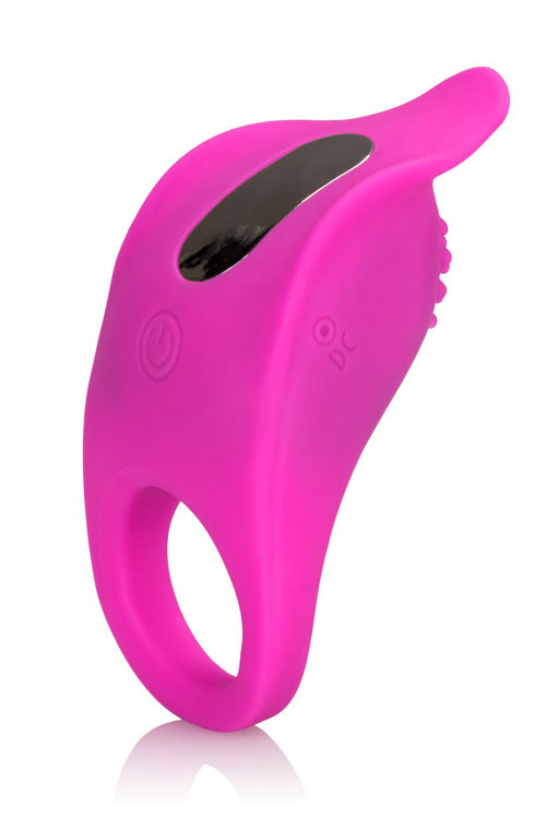USB-Rechargeable Vibrating Textured Silicone Couples Cock Ring