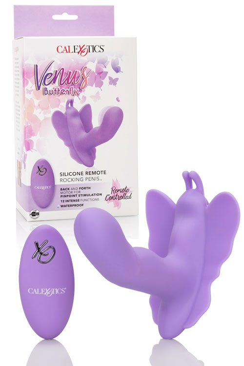 Rocking Penis Remote-Controlled Butterfly Clitoral Vibrator