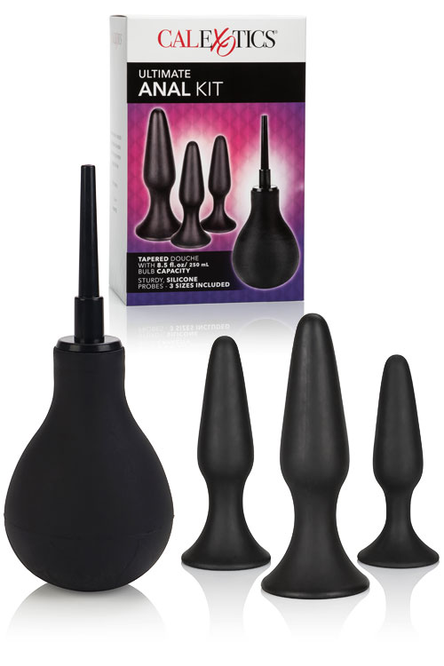 Silicone Anal Douche & Butt Plugs (4 Pce Kit)