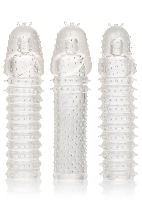 California Exotic Dual Textured Penis Extensions (3 Pce Kit)