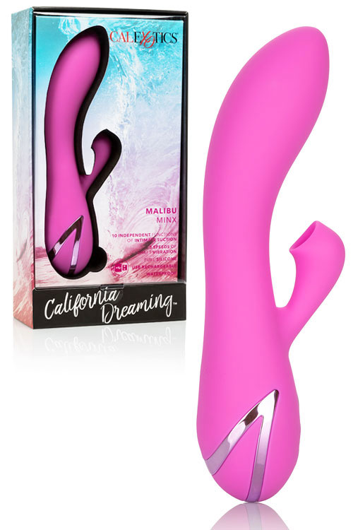 7.9" Silicone Rabbit Vibrator with Clitoral Suction