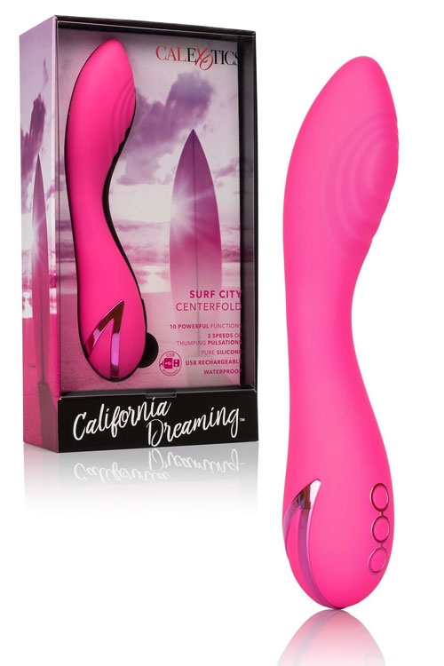 Surf City 8" Thumping G-Spot Silicone Vibrator