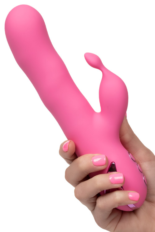 California Exotic Santa Barbara 8.5&quot; Rippling Rabbit Vibrator with Flicking Teaser