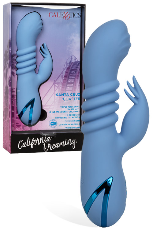 8" Thrusting Silicone G-Spot Rabbit with Flicking Teaser