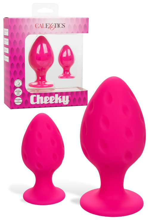 Cheeky Pink Silicone Butt Plug Set (2 Pce)