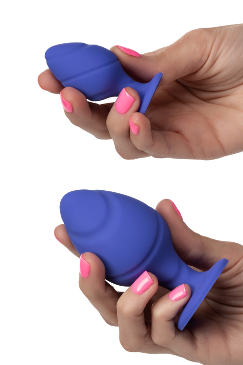 California Exotic Cheeky Purple Silicone Butt Plug Set (2 Pce)