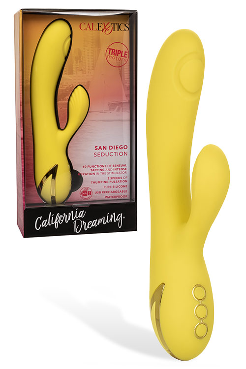 California Exotic 7" San Diego Seduction Thumping Rabbit Vibrator
