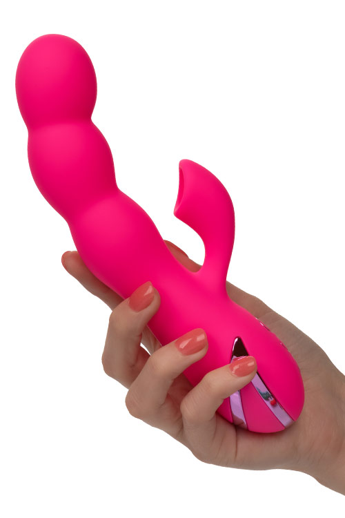 California Exotic Oceanside Orgasm Silicone Rabbit Vibrator plus Clitoral Suction