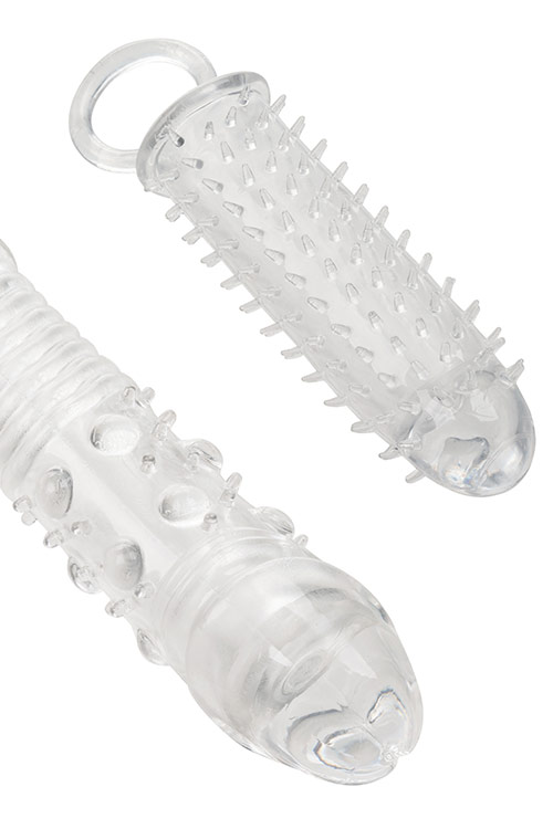 California Exotic Textured Penis Extension Sleeve Set (3-pce)