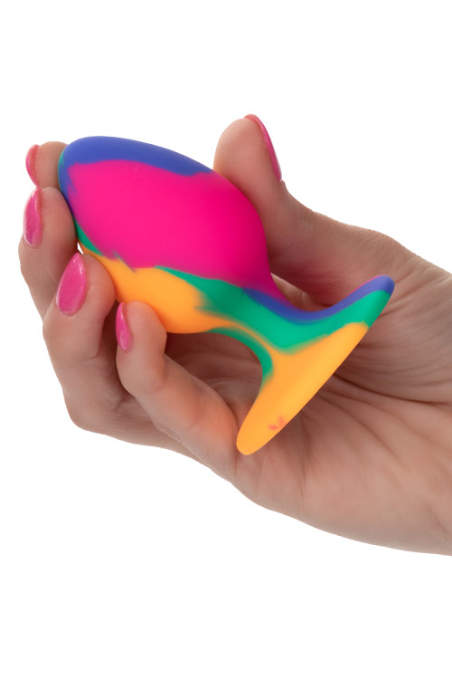 California Exotic 3&quot; Cheeky Tie Dye Silicone Butt Plug