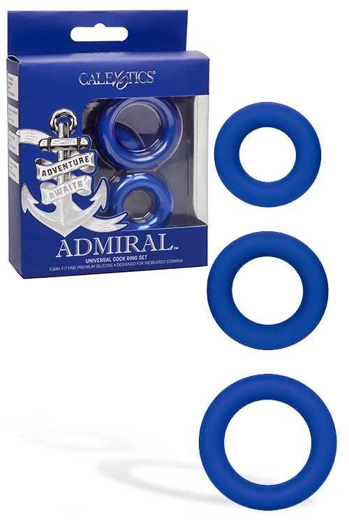 Admiral Universal Silicone Cock Ring Set (3 pce)